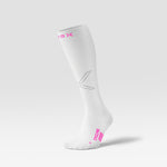 Cycling Socks Women | White / Pink Fluo