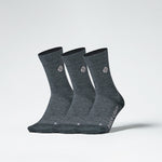 Merino Everyday Mid Calf Socks Women 3-Pack | Mid Grey / Pink
