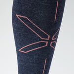 Merino Hiking Socks Women | Dark Blue / Coral