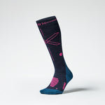 Merino Hiking Socks Women | Dark Blue / Pink