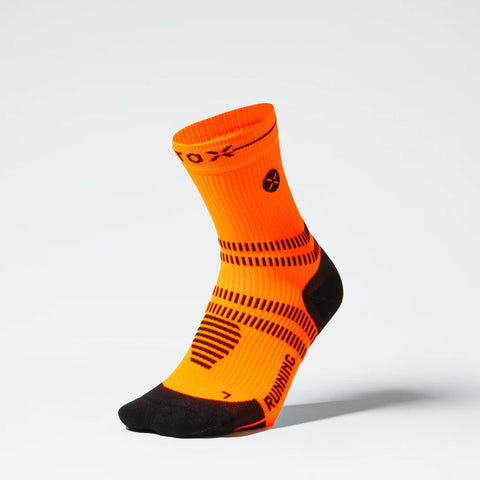 Running Ankle Socks Men | Orange Fluo / Black