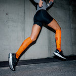 Running Socks Women | Orange Fluo / Black